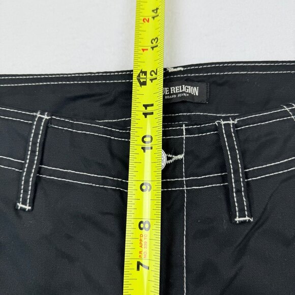 True Religion Men's Straight Leg Outline Jet Black Cargo Pants 32x32 NWT $159.00 - Picture 10 of 12
